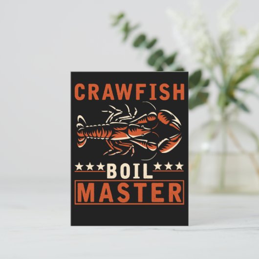Crawfish Boil Master Funny Crayfish Cook Briefkaart (Staand voorkant)