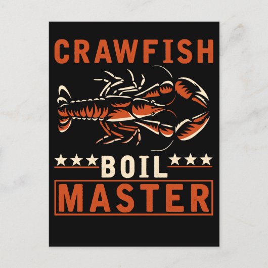 Crawfish Boil Master Funny Crayfish Cook Briefkaart (Voorkant)