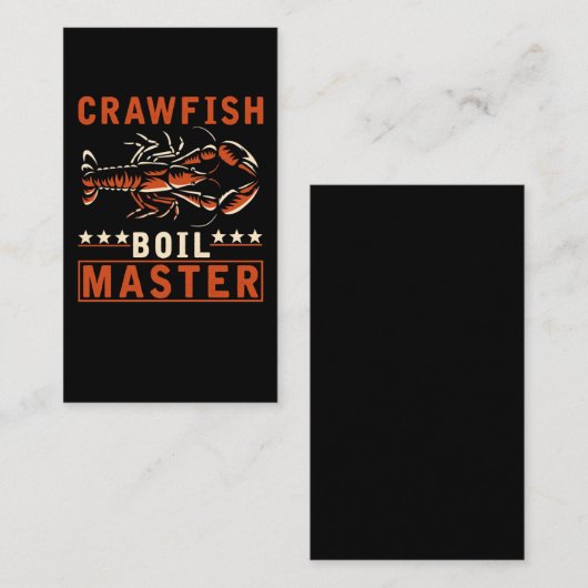 Crawfish Boil Master Funny Crayfish Cook Visitekaartje (Voorkant / Achterkant)