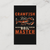 Crawfish Boil Master Funny Crayfish Cook Visitekaartje (Voorkant)