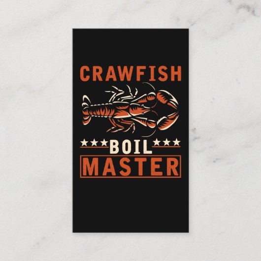 Crawfish Boil Master Funny Crayfish Cook Visitekaartje (Voorkant)