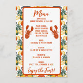 Crawfish Boil Menu Kaart – Cajun Vis en zeevruchte (Voorkant)