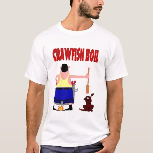 Crawfish Boil met Dog T-shirt (Voorkant)