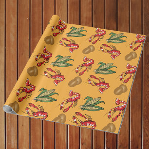 Crawfish Boil Mudbugs Corn en aardappelen Cadeaupapier