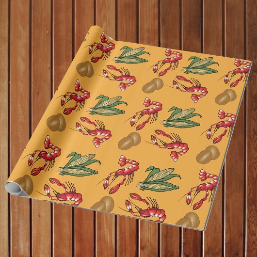 Crawfish Boil Mudbugs Corn en aardappelen Cadeaupapier