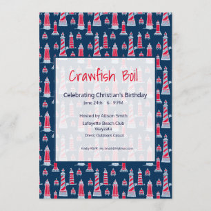 Crawfish Boil of Clambake Birthday Invitation Kaart