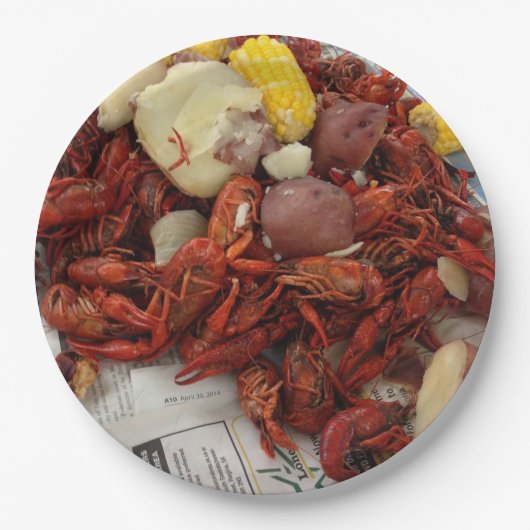 Crawfish Boil Paper Party Bord (Voorkant)