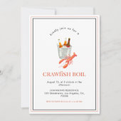 Crawfish Boil Party Beer Seafood Cookout Theme Kaart (Voorkant)