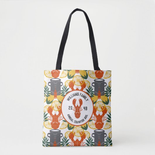 Crawfish Boil Party - Cajun Seafood Familiereünie Tote Bag (Voorkant)