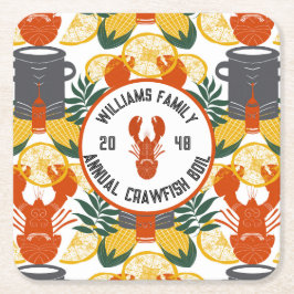 Crawfish Boil Party - Cajun Vis en zeevruchten vie Kartonnen Onderzetters