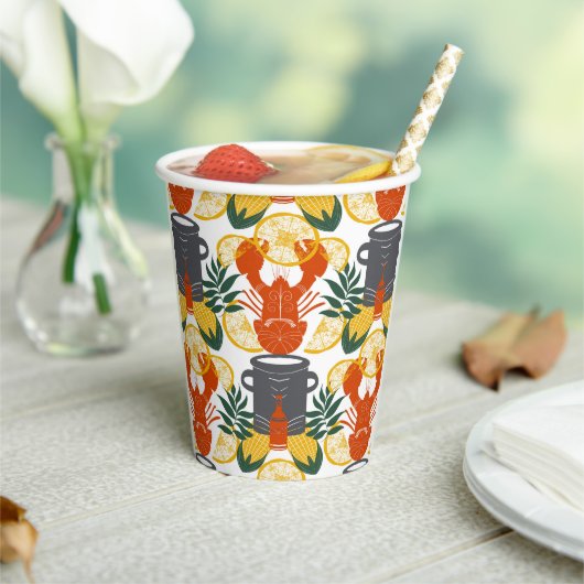 Crawfish Boil Party - Cajun Vis en zeevruchten vie Papieren Bekers (Insitu)