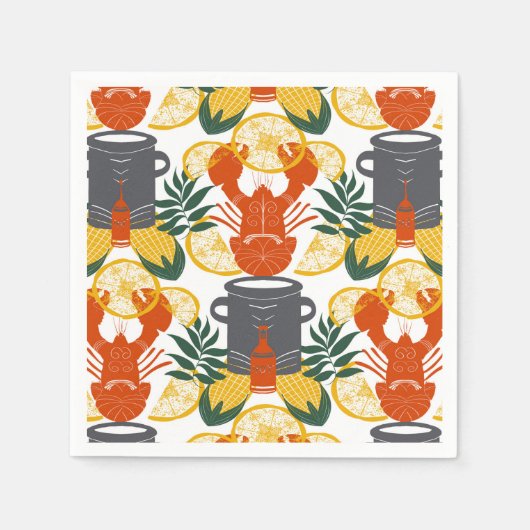 Crawfish Boil Party - Cajun Vis en zeevruchten vie Servet (Voorkant)