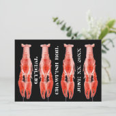 Crawfish boil party call sjabloon kaart (Staand voorkant)