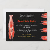 Crawfish boil party call sjabloon kaart (Achterkant)
