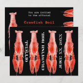 Crawfish boil party call sjabloon kaart (Voorkant / Achterkant)