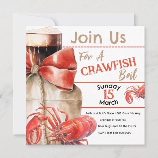 Crawfish Boil Party Kaart (Voorkant)