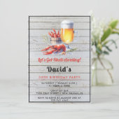 Crawfish Boil Party Nodig Zomer 30e Verjaardag uit Kaart (Staand voorkant)