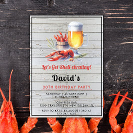 Crawfish Boil Party Nodig Zomer 30e Verjaardag uit Kaart