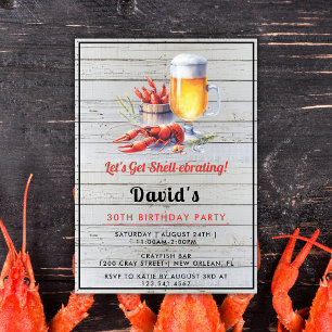 Crawfish Boil Party Nodig Zomer 30e Verjaardag uit Kaart