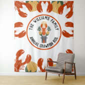 Crawfish Boil Party Paper Achtergrond – Fotocabine Wandkleed (In situ)