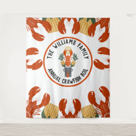 Crawfish Boil Party Paper Achtergrond – Fotocabine Wandkleed