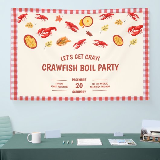 Crawfish Boil Party Picknick Viering Spandoek (Beurs)