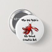 Crawfish Boil Party Pin Ronde Button 5,7 Cm (Voorkant /achterkant)
