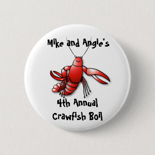 Crawfish Boil Party Pin Ronde Button 5,7 Cm