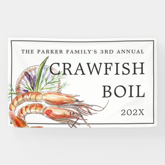 Crawfish Boil Party Spandoek (Horizontaal)