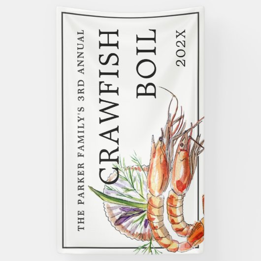 Crawfish Boil Party Spandoek (Verticaal)
