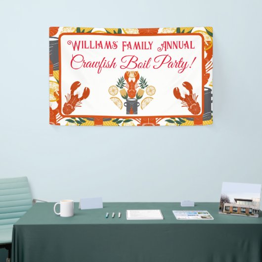 Crawfish Boil Party-Summer Seafood Cookout Spandoek (Beurs)