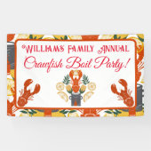 Crawfish Boil Party-Summer Seafood Cookout Spandoek (Horizontaal)