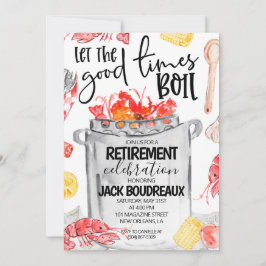 Crawfish Boil Pensioen Party Uitnodiging