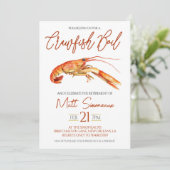 Crawfish Boil Pensioen Party Uitnodiging (Staand voorkant)