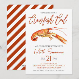 Crawfish Boil Pensioen Party Uitnodiging
