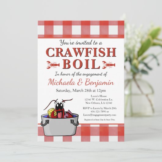 Crawfish Boil Picnic Engagement Party (Staand voorkant)