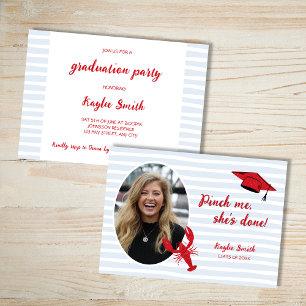 Crawfish Boil Pinch Me She's Done Foto Afstuderen Kaart