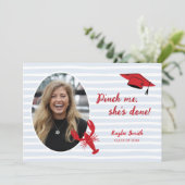 Crawfish Boil Pinch Me She's Done Foto Afstuderen Kaart (Staand voorkant)