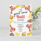 Crawfish Boil Rehearsal Dinner Invitation Kaart (Staand voorkant)