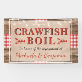 Crawfish Boil Rustic Couples Shower Verloving Spandoek