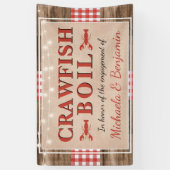 Crawfish Boil Rustic Couples Shower Verloving Spandoek (Verticaal)