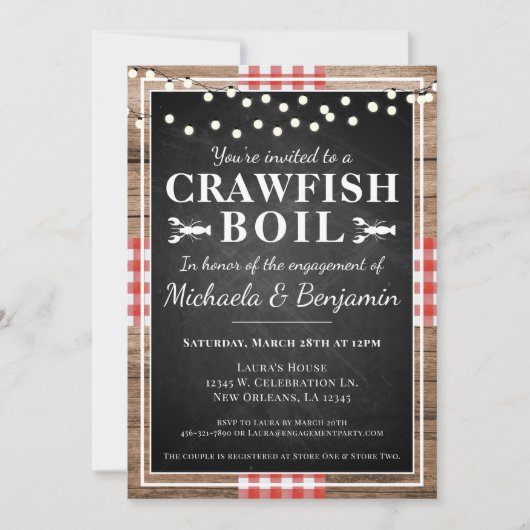 Crawfish Boil Rustic Engagement Party (Voorkant)