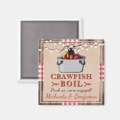 Crawfish Boil Rustic Engagement Party Magneet (Voorkant / Achterkant)