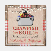 Crawfish Boil Rustic Engagement Party Magneet (Voorkant)