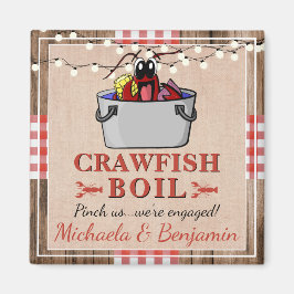 Crawfish Boil Rustic Engagement Party Magneet