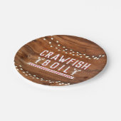 Crawfish Boil Rustic Engagement Party Papieren Bordje (Gekanteld)