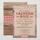 Crawfish Boil Rustic University College Afstuwing Kaart (Voorkant / Achterkant)