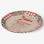 Crawfish Boil Rustige Couples Engagement Party Papieren Bordje (Gekanteld)