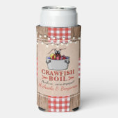Crawfish Boil Rustige Couples Engagement Party Seltzer Blikjeskoeler (Seltzer Achterkant)