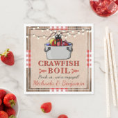 Crawfish Boil Rustige Couples Engagement Party Servet (Insitu)